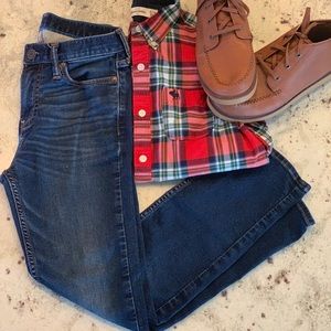 Abercrombie kids boys jeans, dark/medium wash.